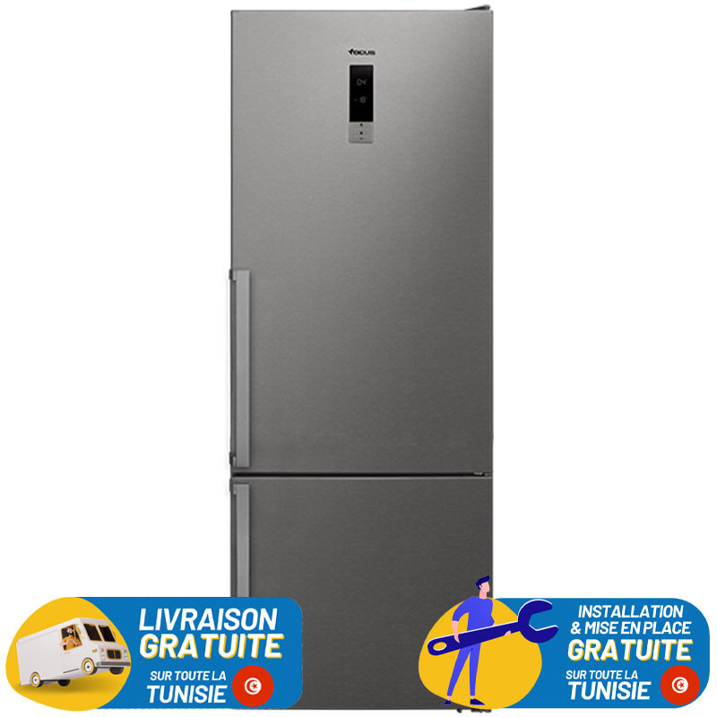 REFIGERATEUR FOCUS COMBINE 500 Litres No Frost / Avec afficheur / INOX / QUADRA.4870