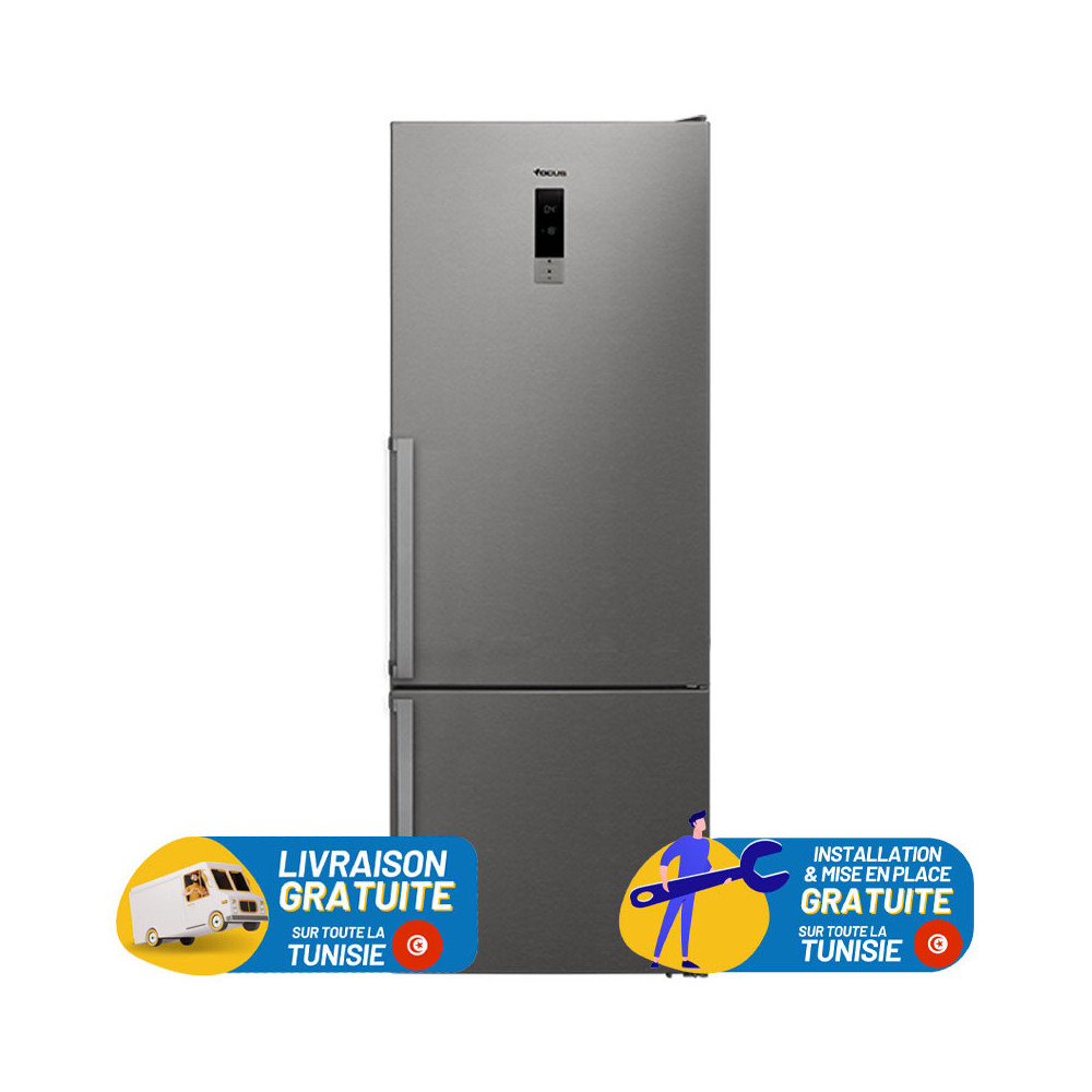 REFIGERATEUR FOCUS COMBINE 500 Litres No Frost / Avec afficheur / INOX / QUADRA.4870