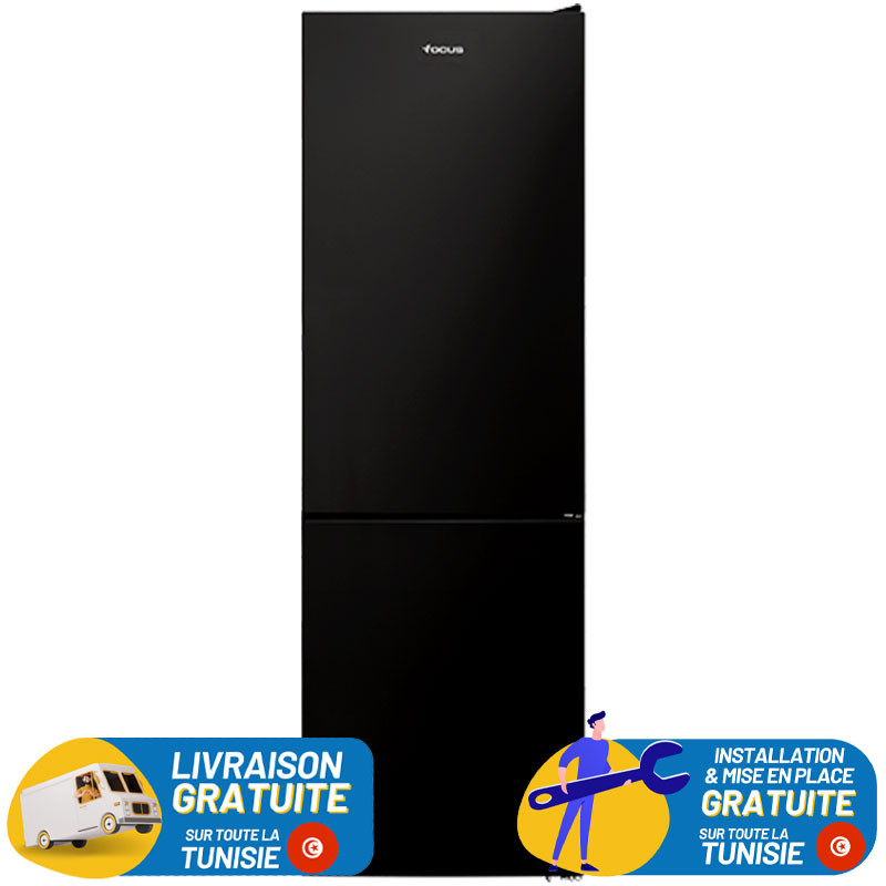 REFRIGERATEUR FOCUS COMBINE  341 Litres No Frost / Noir / F-3760B