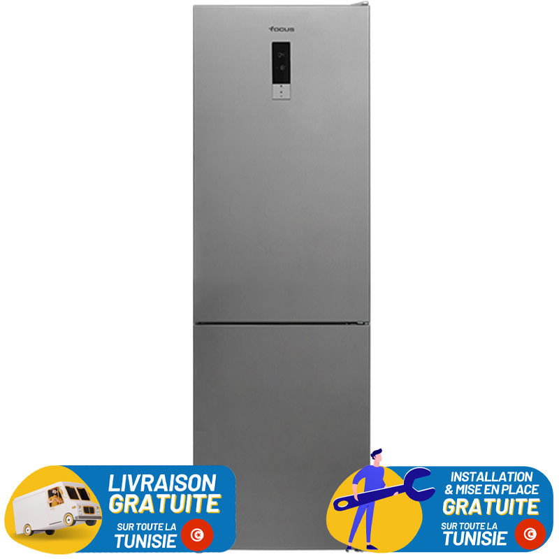 REFRIGERATEUR FOCUS COMBINE  341 Litres No Frost / INOX / QUADRA-3760