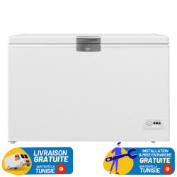 Congélateur Horizontal Beko 360 Litres avec serrure / Blanc / HSM41542