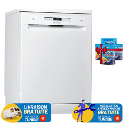 Lave vaisselle Ariston 15 Couverts / Inverter / Blanc + 4 Paquets Finish Offerts