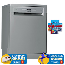 Lave vaisselle Ariston 15 Couverts / Inverter / Inox + 6 Paquets Finish Offerts