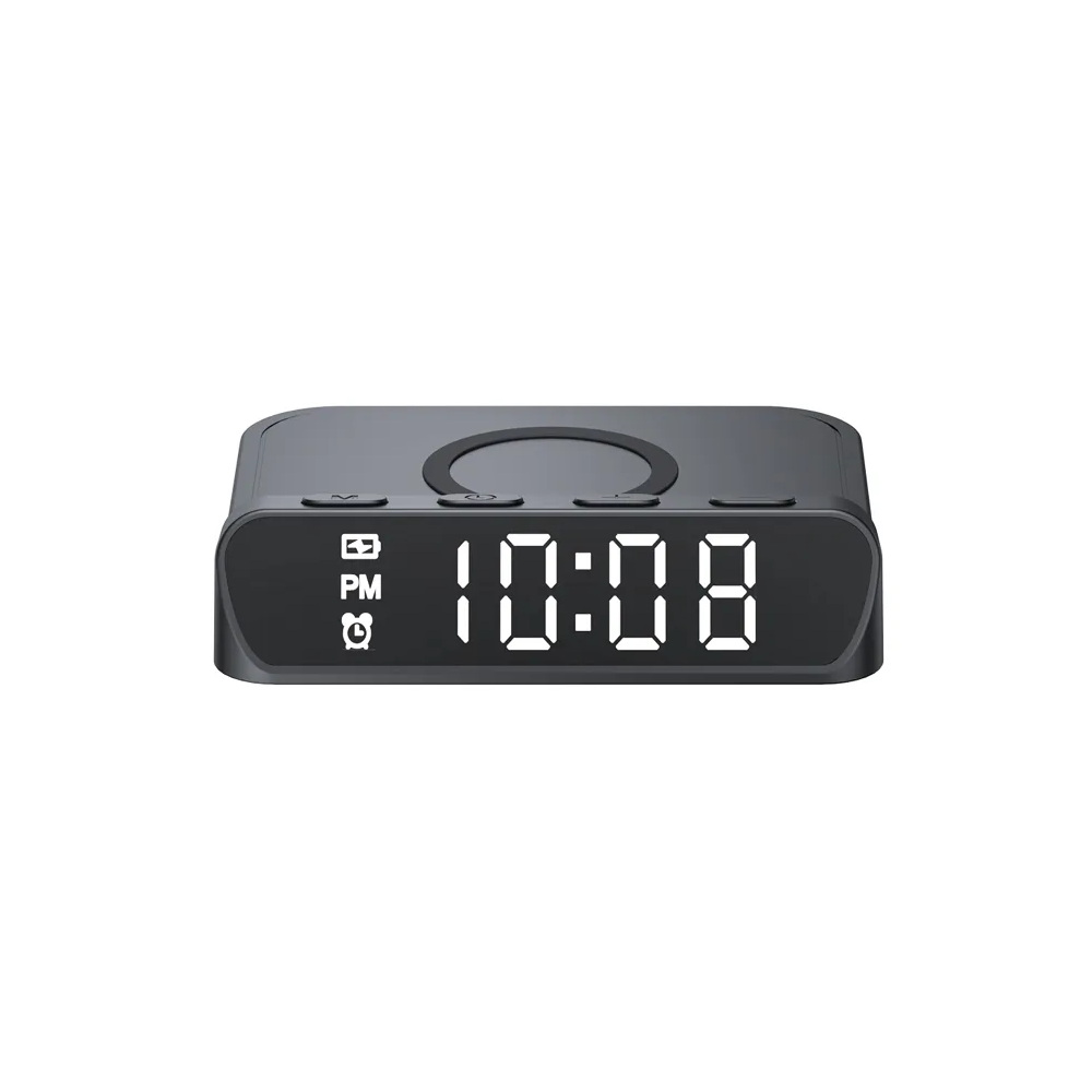 STATION DE CHARGE SANS FIL AVEC REVEIL D'ALARME HAVIT W3031 / NOIR
