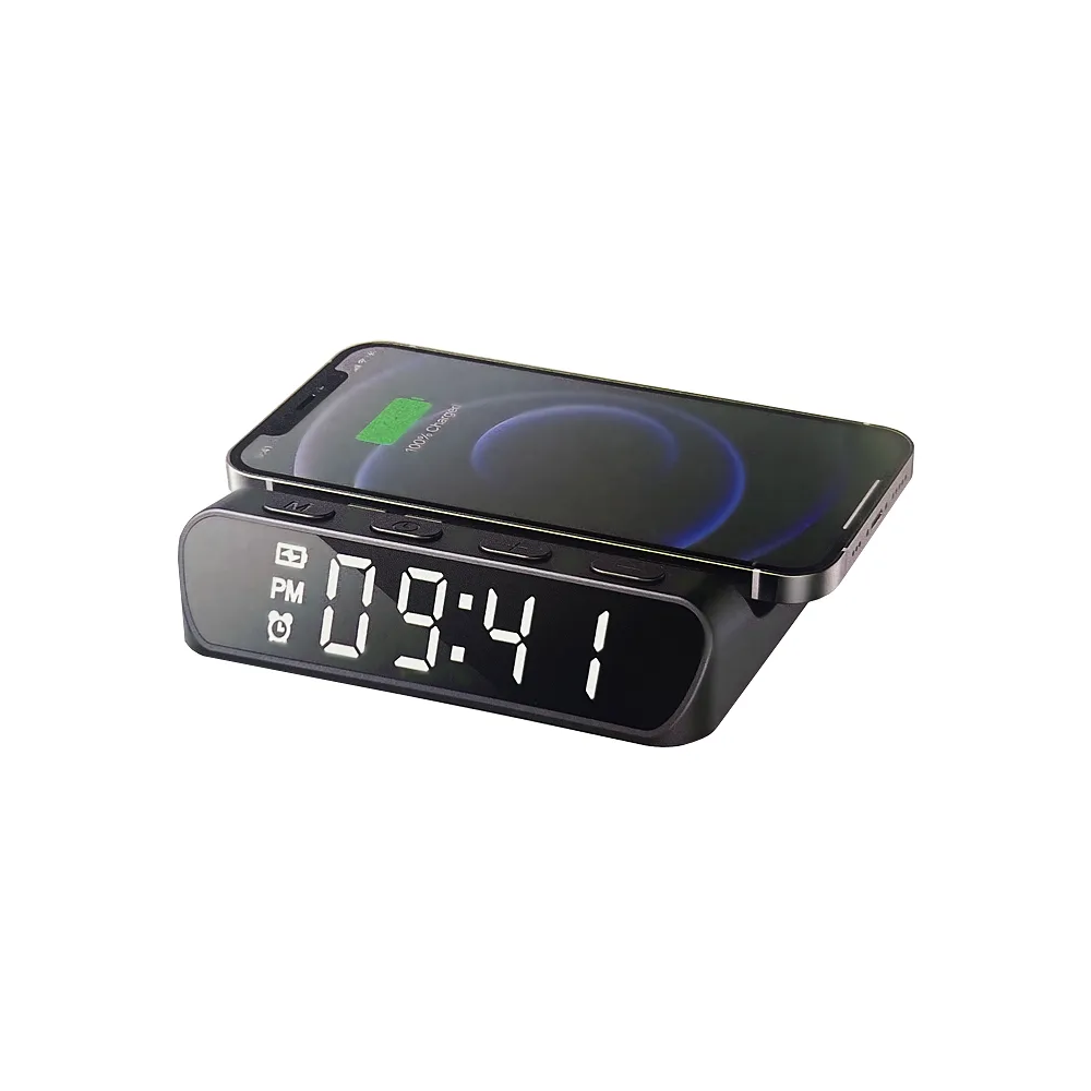 STATION DE CHARGE SANS FIL AVEC REVEIL D'ALARME HAVIT W3031 / NOIR