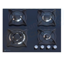 Plaque De Cuisson Encastrable FRANCO 60CM  4 FEUX / VITRO NOIR / FR-384BF