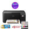 Imprimante Multifonction à réservoir intégré 3en1 couleur Epson ECOTANK L3250 / A4 /  WiFi + 5 Bouteilles d'encres Epson Incluses