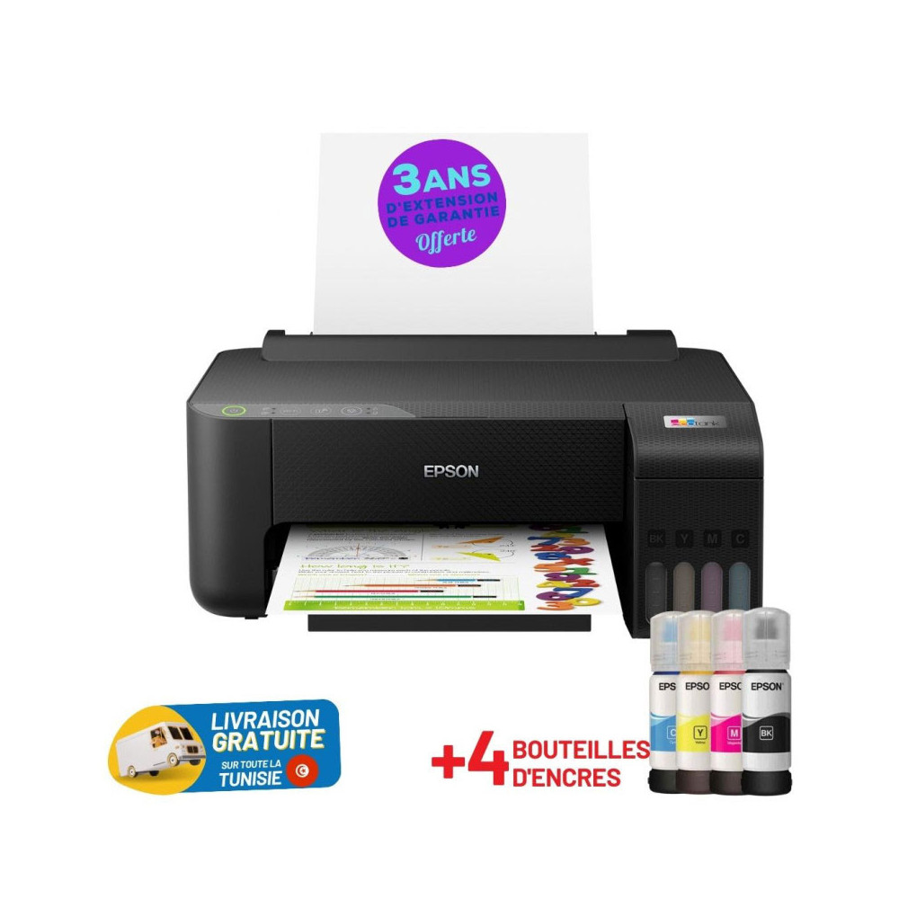 Imprimante Monofonction à réservoir intégré Epson ECOTANK L1250 / Wifi / Noir