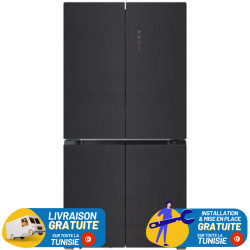 Réfrigérateur Hyundai No Frost INVERTER Side By Side  417 Litres / Noir