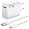 CHARGEUR AVEC CABLE USB TO TYPE C  -  67W - WHITE