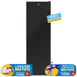 Réfrigérateur Combiné Nofrost Hoover 341 L / Noir + 50DT BON DE RÉDUCTION