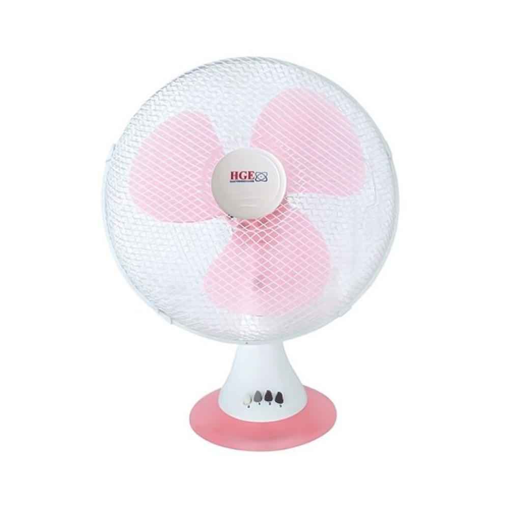 Ventilateur De Table HGE 34W / Rose et Blanc / HGE-ESPACE