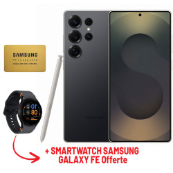 Smartphone Samsung Galaxy S25 Ultra / 5G / 12 Go / 256 Go / Noir Titane Avec SMARTWATCH SAMSUNG GALAXY FE + Gold VIP Card Offert