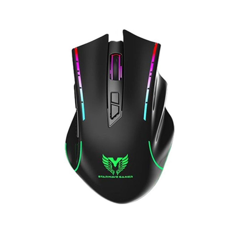 Souris STARWAVE Sans Fil Gaming / RGB / Noir / WM1051