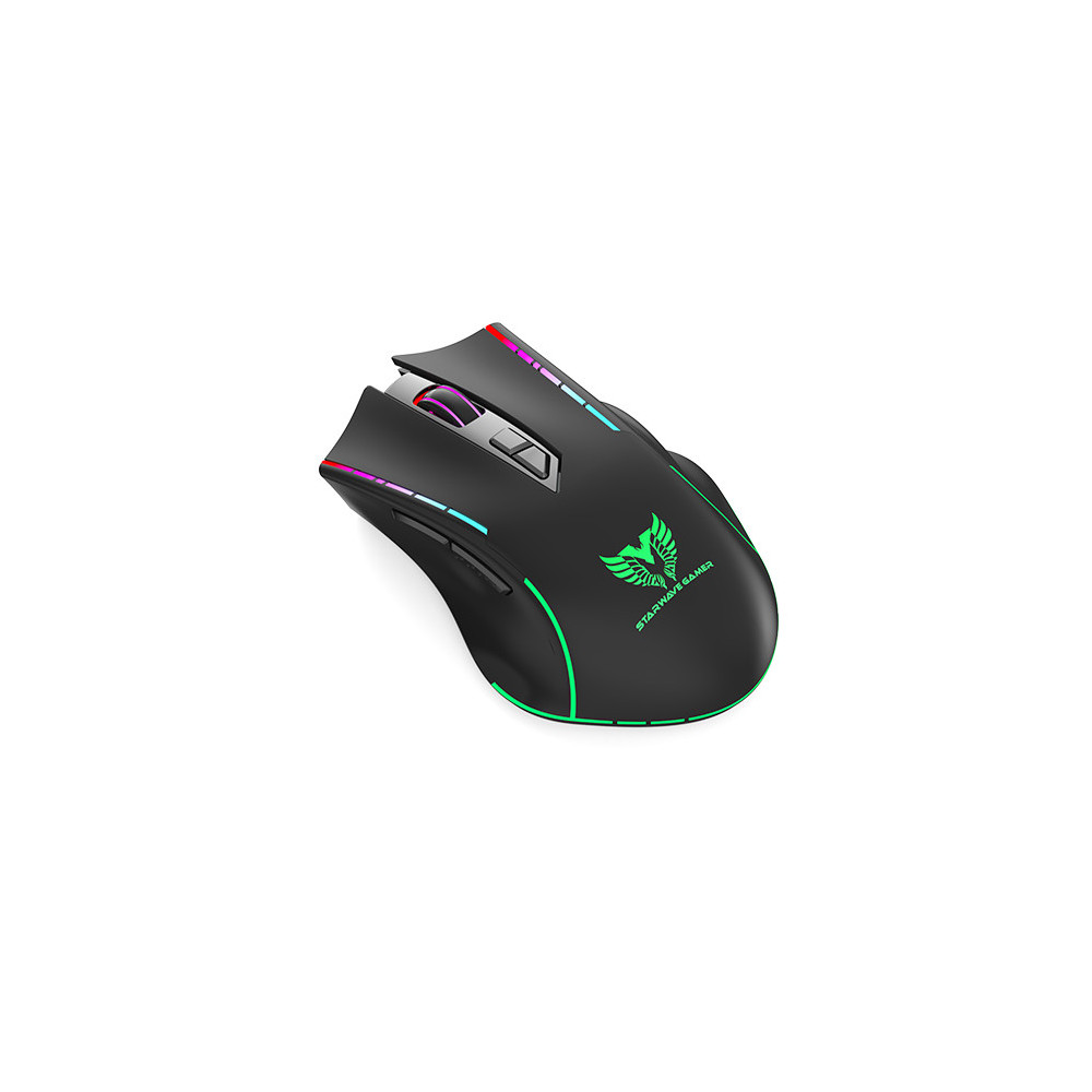 Souris STARWAVE Sans Fil Gaming / RGB / Noir / WM1051