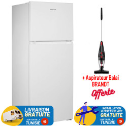 Réfrigérateur Brandt NoFrost BD5010NW / 500 L / Blanc  + Aspirateur Balai BRANDT OFFERT (G-ASB600R)