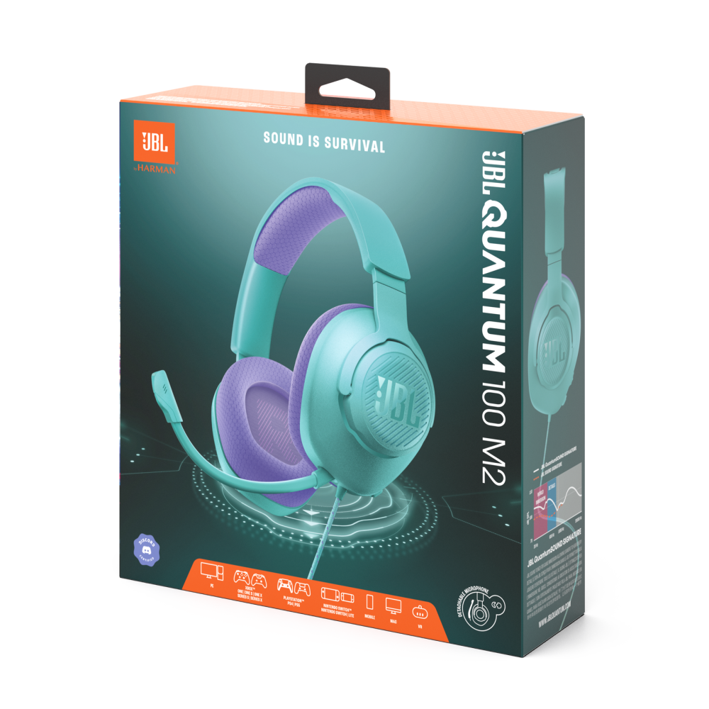 MICRO CASQUE GAMER JBL QUANTUM 100 M2- CYAN