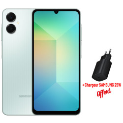 SMARTPHONE SAMSUNG GALAXY A06 5G 6/128G / VERT + Chargeur SAMSUNG 25W OFFERT