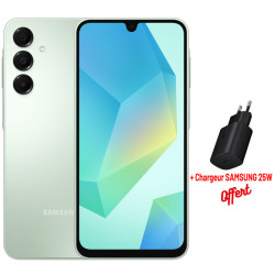 Smartphone Samsung Galaxy A16 / 6Go / 128 Go / VERT + Chargeur SAMSUNG 25W OFFERT