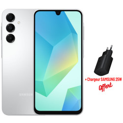 Smartphone Samsung Galaxy A16/ 4 Go /128 Go / GRIS + Chargeur SAMSUNG 25W OFFERT