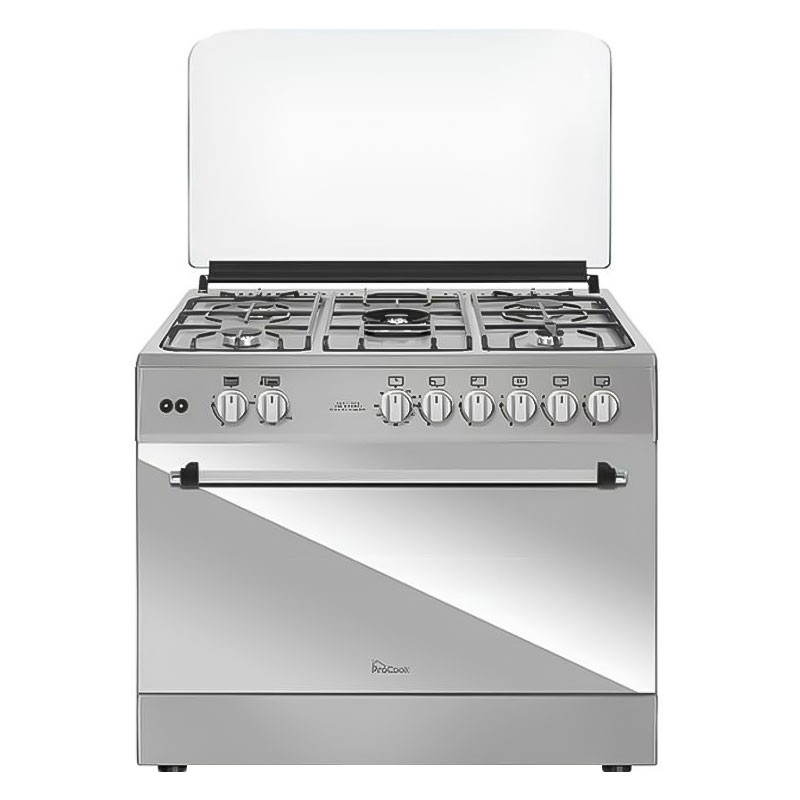CUISINIERE A GAZ PROCOOK 90cm 5 FEUX  / INOX / TG6950NF