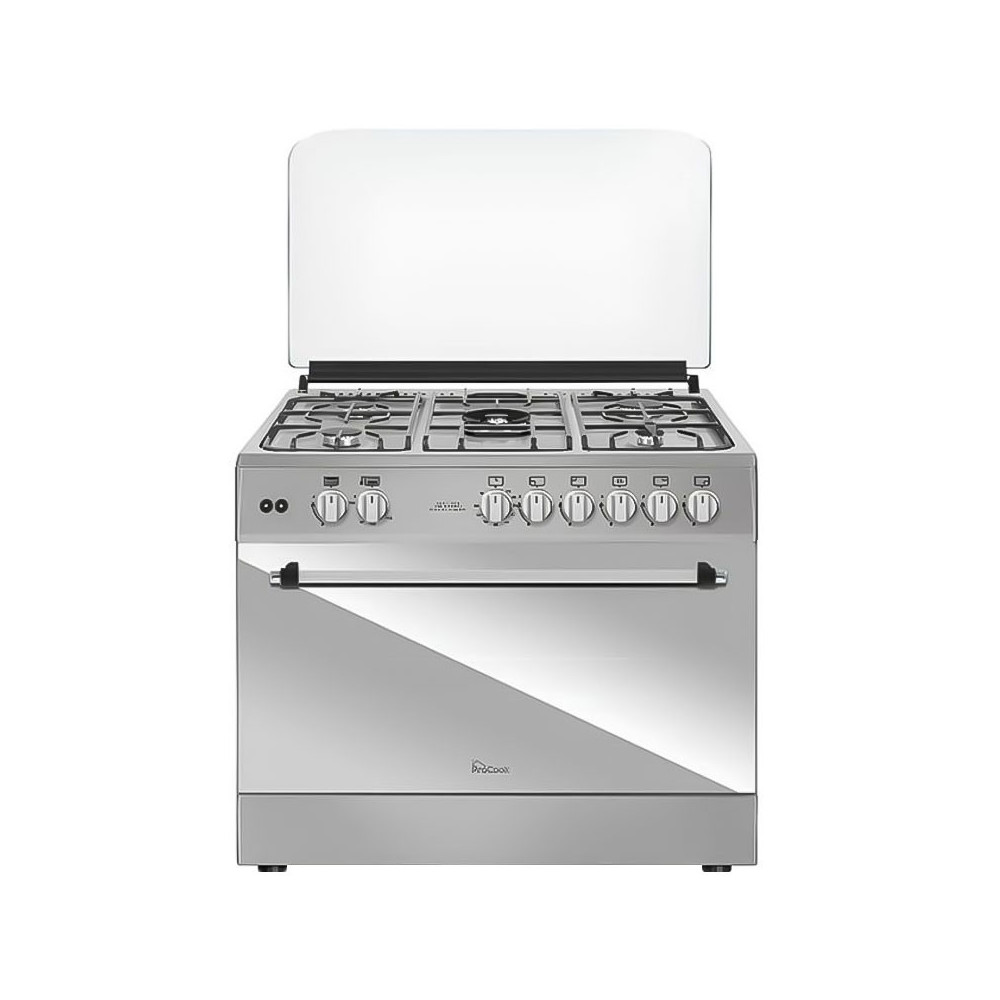 CUISINIERE A GAZ PROCOOK 90cm 5 FEUX  / INOX / TG6950NF