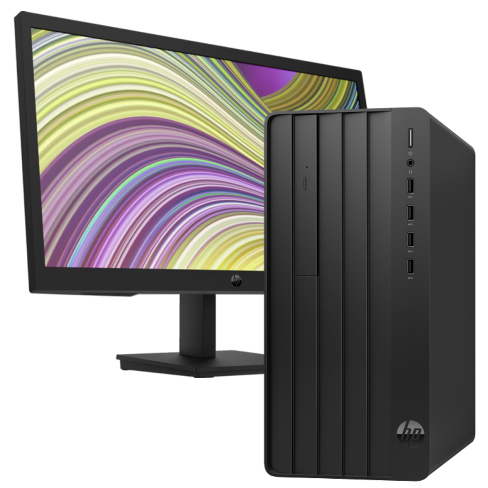 Pc de bureau format tour HP Pro 290 G9 / i3-13100 / 8 Go / 512 Go SSD / DVD Avec Écran HP P22v G5 21.45" Full HD VA 75 Hz