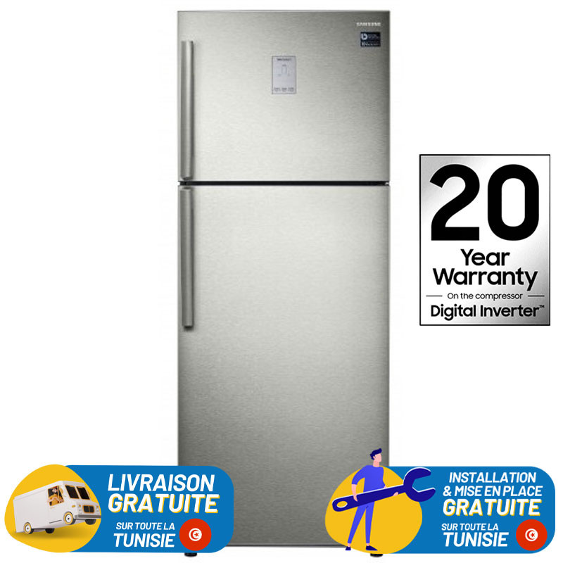 Réfrigérateur SAMSUNG No Frost TWIN COOLING PLUS 2021 453L Inox + Livraison + Installation et Mise en Place Gratuites