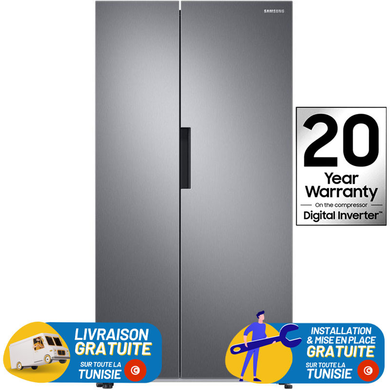 Réfrigérateur SAMSUNG  No Frost INVERTER SIDE BY SIDE 641 Litres INOX