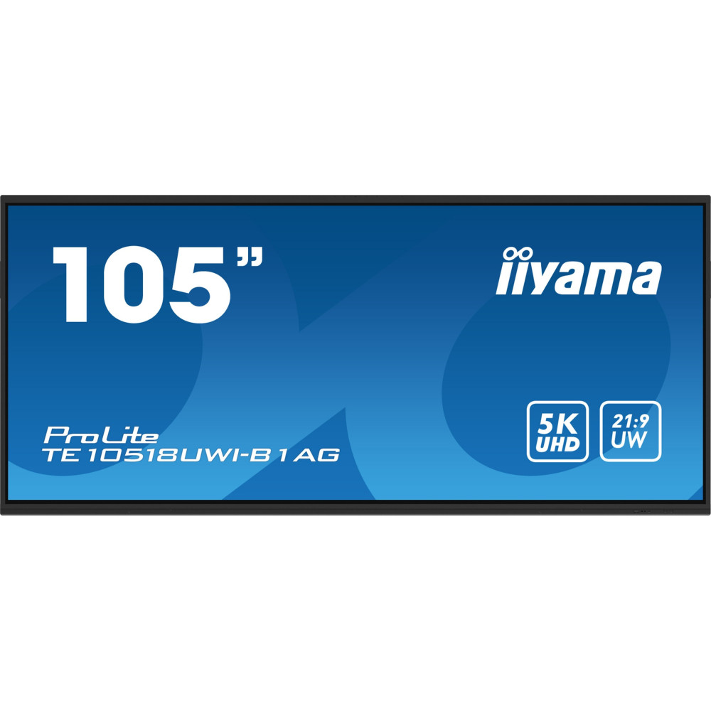 Écran Tactile Interactif iiyama ProLite TE10518UWI-B1AG 105" 5K UHD IPS / 60 Hz / 8 Go / 64 Go / WiFi / Bluetooth / Noir