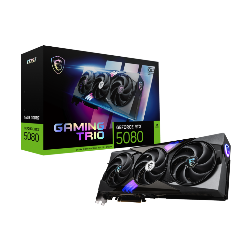 Carte graphique MSI GeForce RTX 5080 GAMING TRIO OC / 16 Go GDDR7