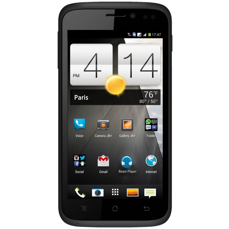 Téléphone Portable Accent A455C / Double SIM / Blanc + 2 Coques