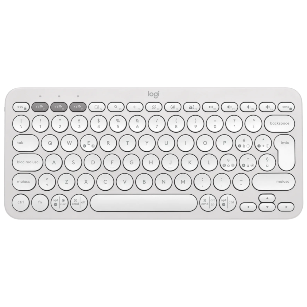 Clavier sans fil Logitech Wireless Pebble Keys 2 K380s  / Easy-Switch / Blanc