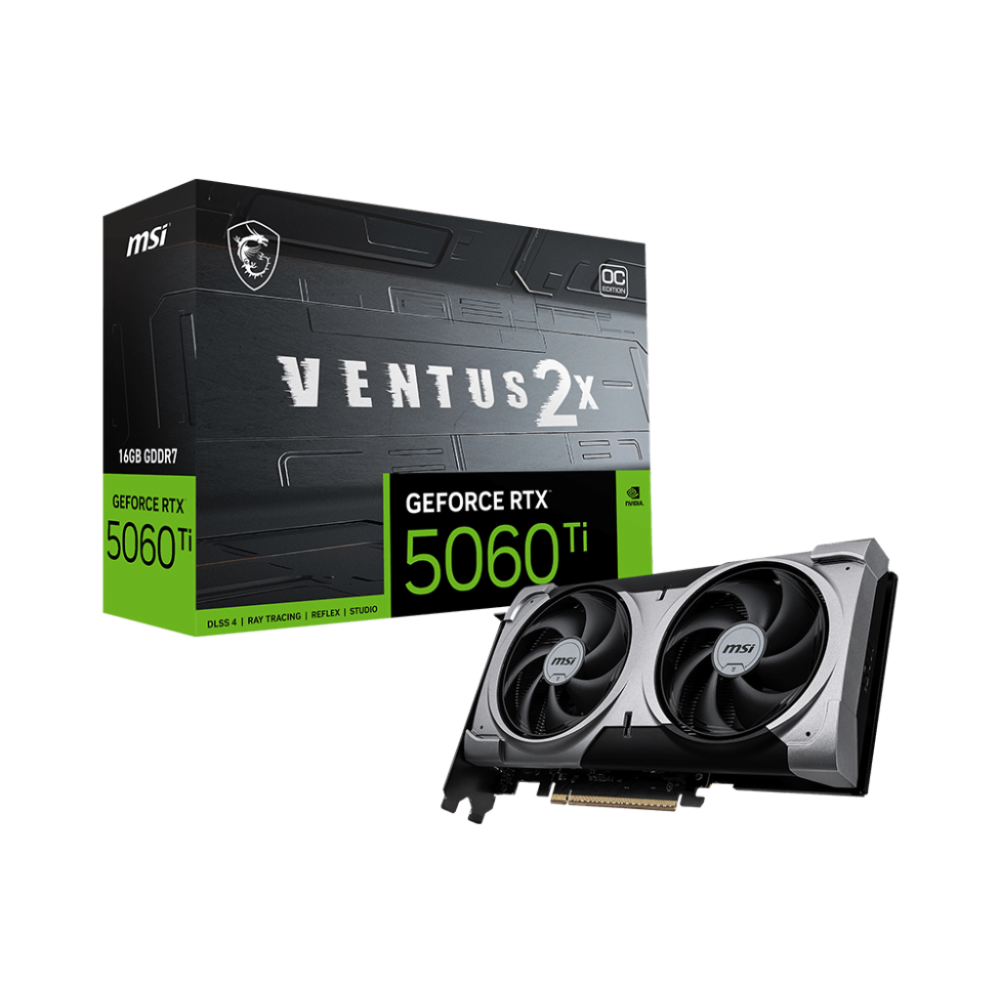 Carte graphique MSI GeForce RTX 5060 Ti VENTUS 2X OC PLUS / 16 Go GDDR7