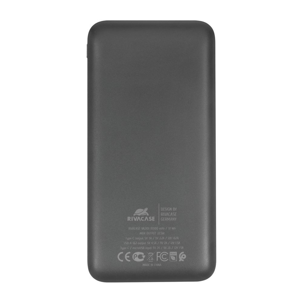 Power Bank RIVACASE VA2101 / 10000 mAh / Noir