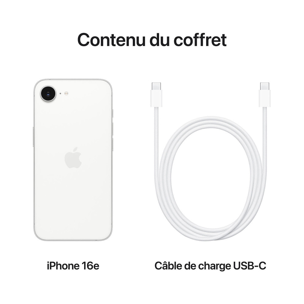 SMARTPHONE APPLE IPHONE 16E / 128 GO / WHITE