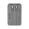 Power Bank RIVACASE VA2612 / 20000 mAh / Charge ultra rapide PD 30W / Avec 2 câbles intégrés / Gris