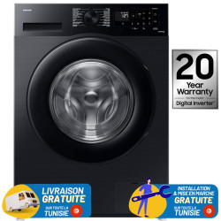Machine à LAVER SAMSUNG 9KG INVERTER / Noir / WW90CG0EDABAS