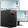 PC de Bureau PRO MSI / i5-12400 / 16 Go / 512 Go SSD / Windows 11 Pro Avec Deux Écrans MSI Pro MP223 E2 21.45" Full HD VA / 100 Hz / Noir