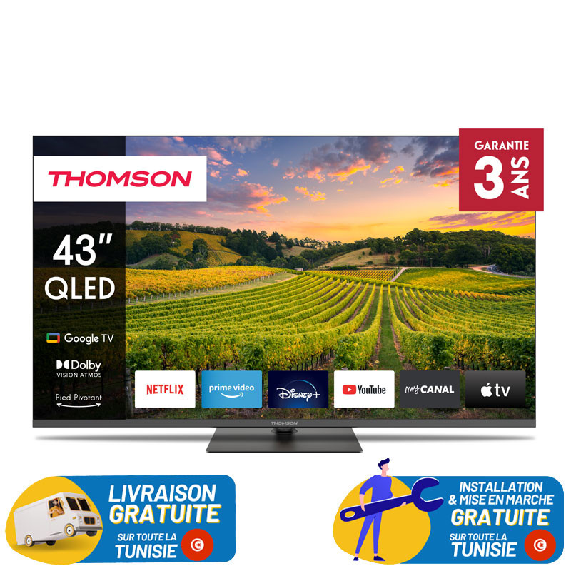 Téléviseur Thomson 43" QLED Google TV / 43QG5C14