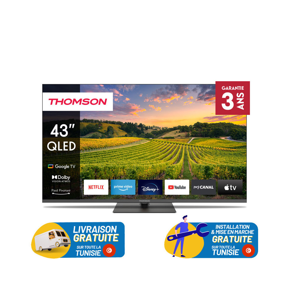 Téléviseur Thomson 43" QLED Google TV / 43QG5C14