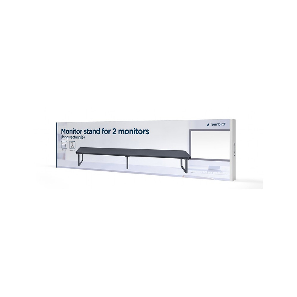 Support d'écran pour 2 écrans GEMBIRD (rectangle long)