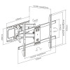 Support mural pour téléviseur à mouvement complet GEMBIRD, 37"-80"