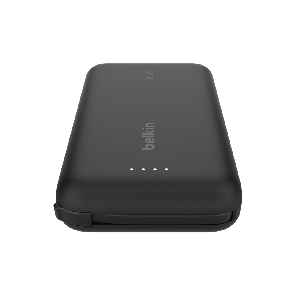 Chargeur portable Belkin BoostCharge 10 000 mAh - 20 W avec câble  intégré - Noir