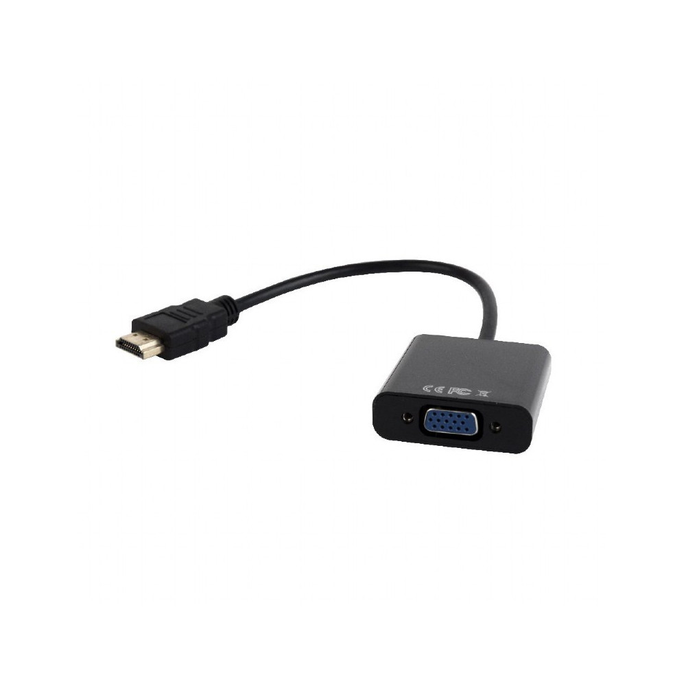 Adaptateur GEMBIRD HDMI vers VGA / audio port unique / Noir