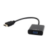 Adaptateur GEMBIRD HDMI vers VGA / audio port unique / Noir