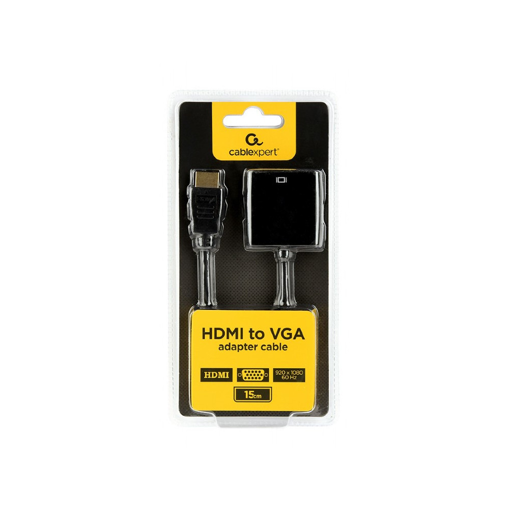 Adaptateur GEMBIRD HDMI vers VGA / port unique / Noir