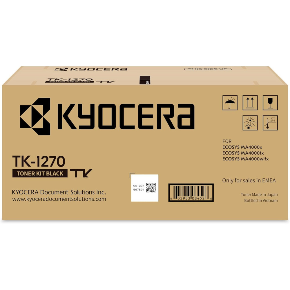 Toner Laser Original Kyocera TK-1270 / Noir