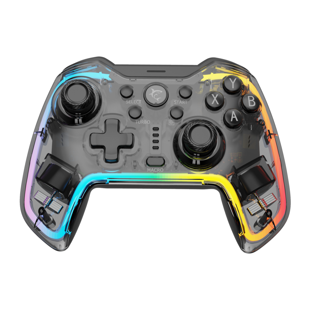 Manette de Jeu Sans Fil White Shark PRÉTORIEN GPW-8040 / RGB / Transparent