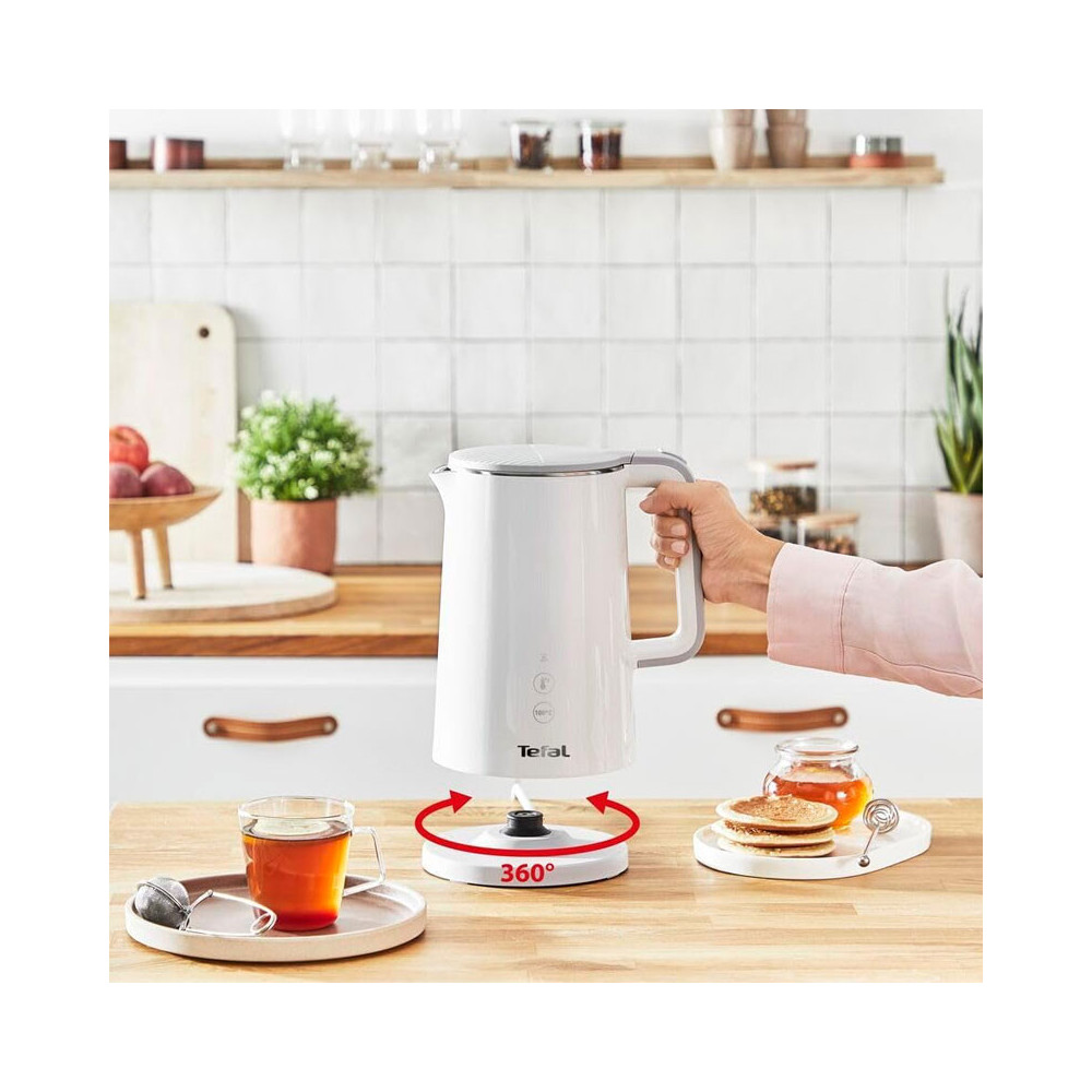 Bouilloire Numérique TEFAL 1800W / 1.5 Litres / Blanc / KO693110